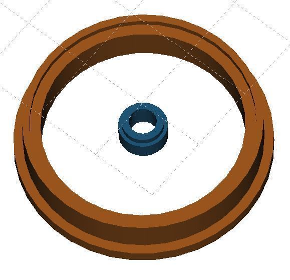 Printable Classic 5 Spoke Rim scaled 3D print model_7