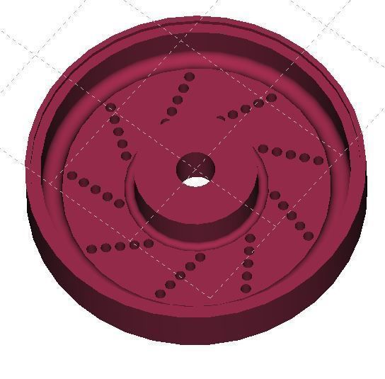 Printable Classic 5 Spoke Rim scaled 3D print model_3
