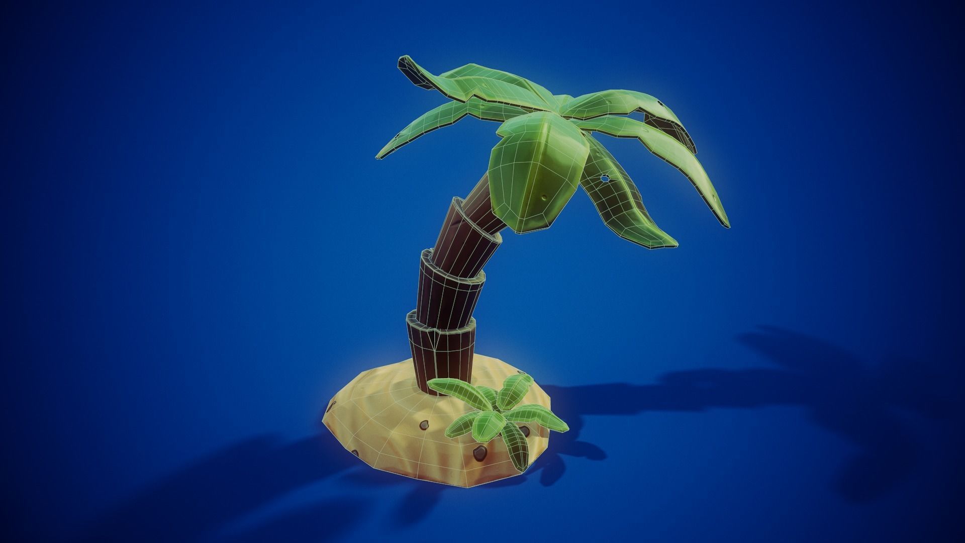 Stylized Coconut - Tutorial Included Low-poly 3D model_3