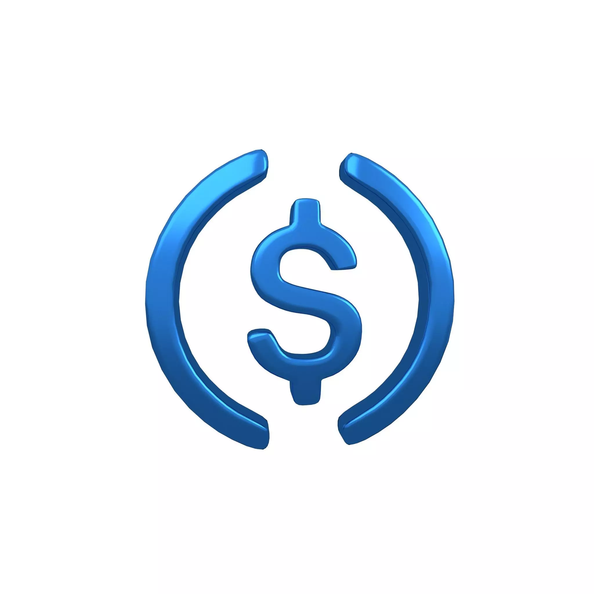 USD Coin v1 004 Low-poly 3D model