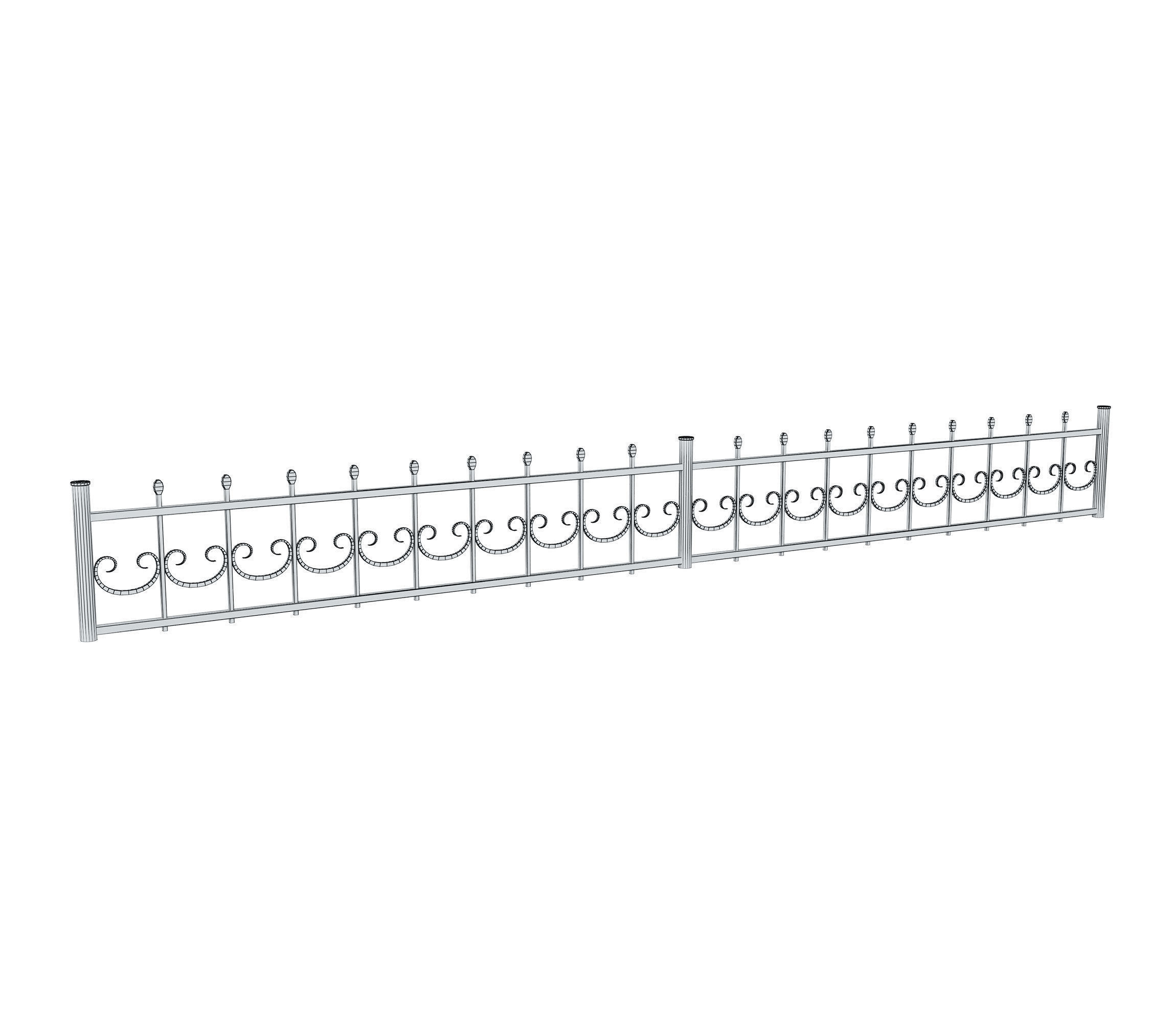 Wrought iron fences 3D model_32