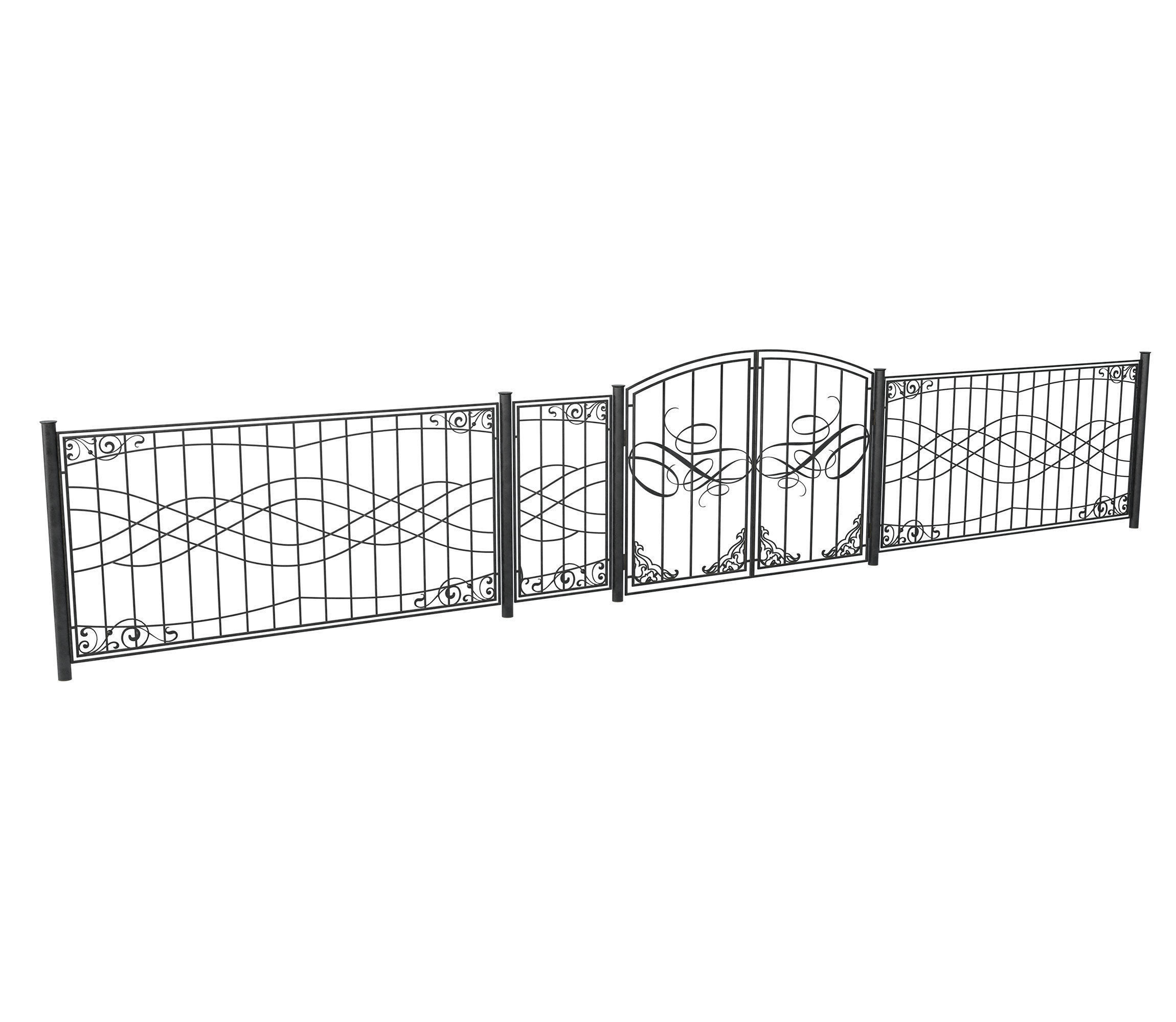 Wrought iron fences 3D model_2