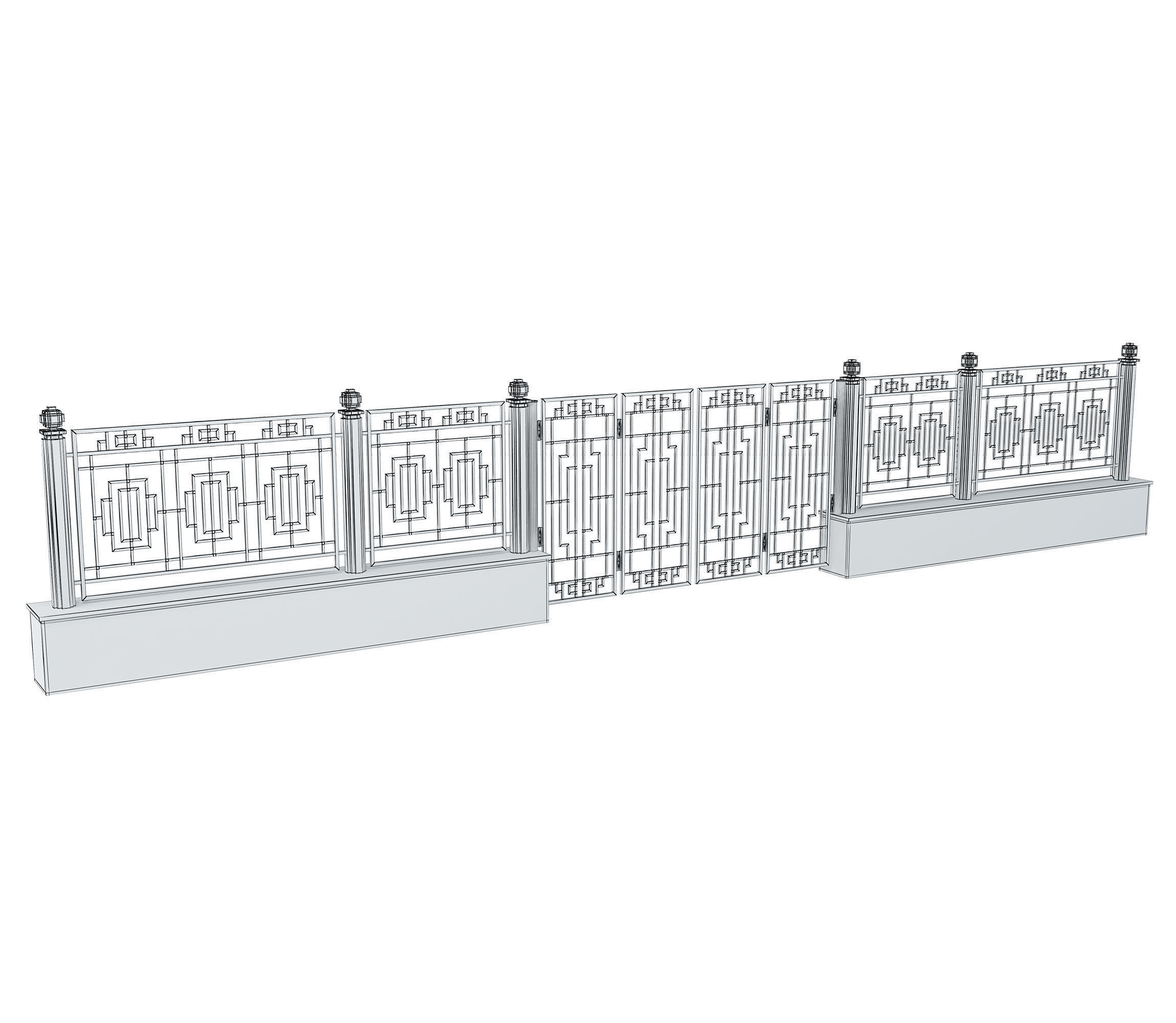 Wrought iron fences 3D model_18