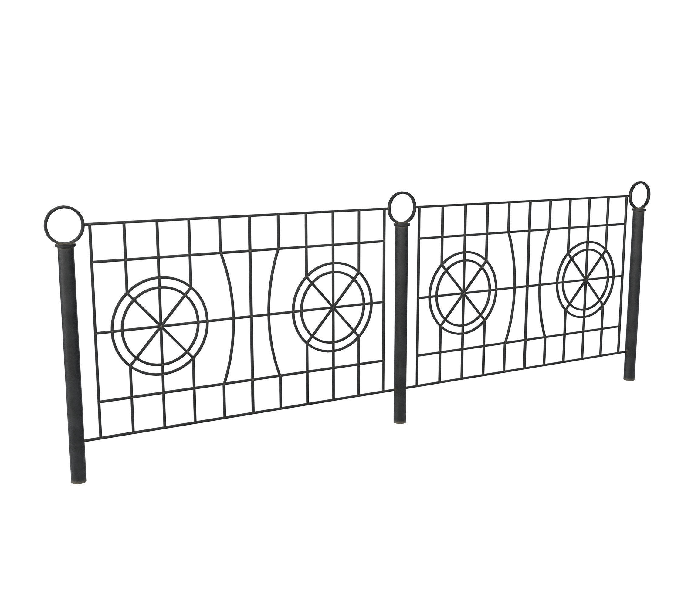 Wrought iron fences 3D model_7