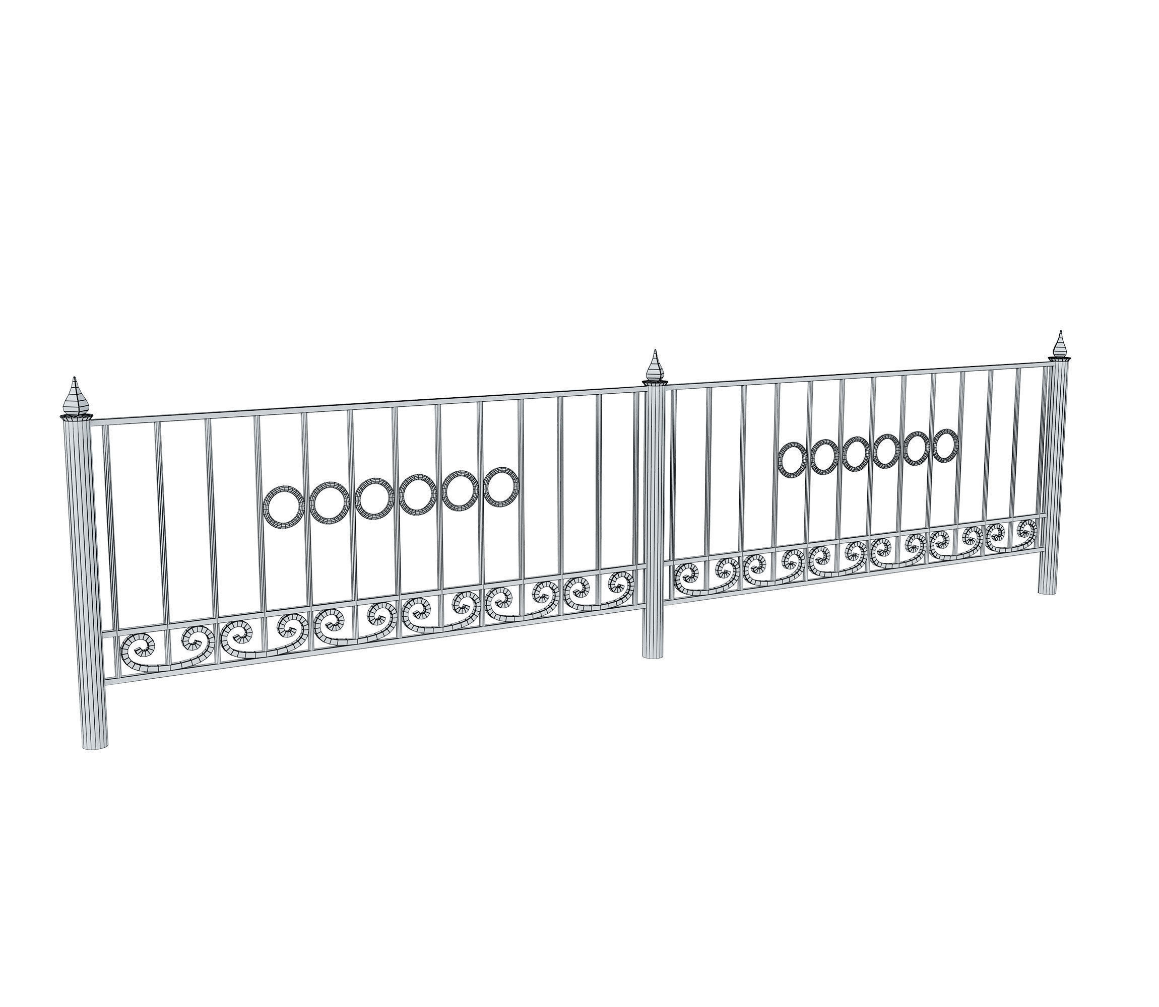 Wrought iron fences 3D model_31