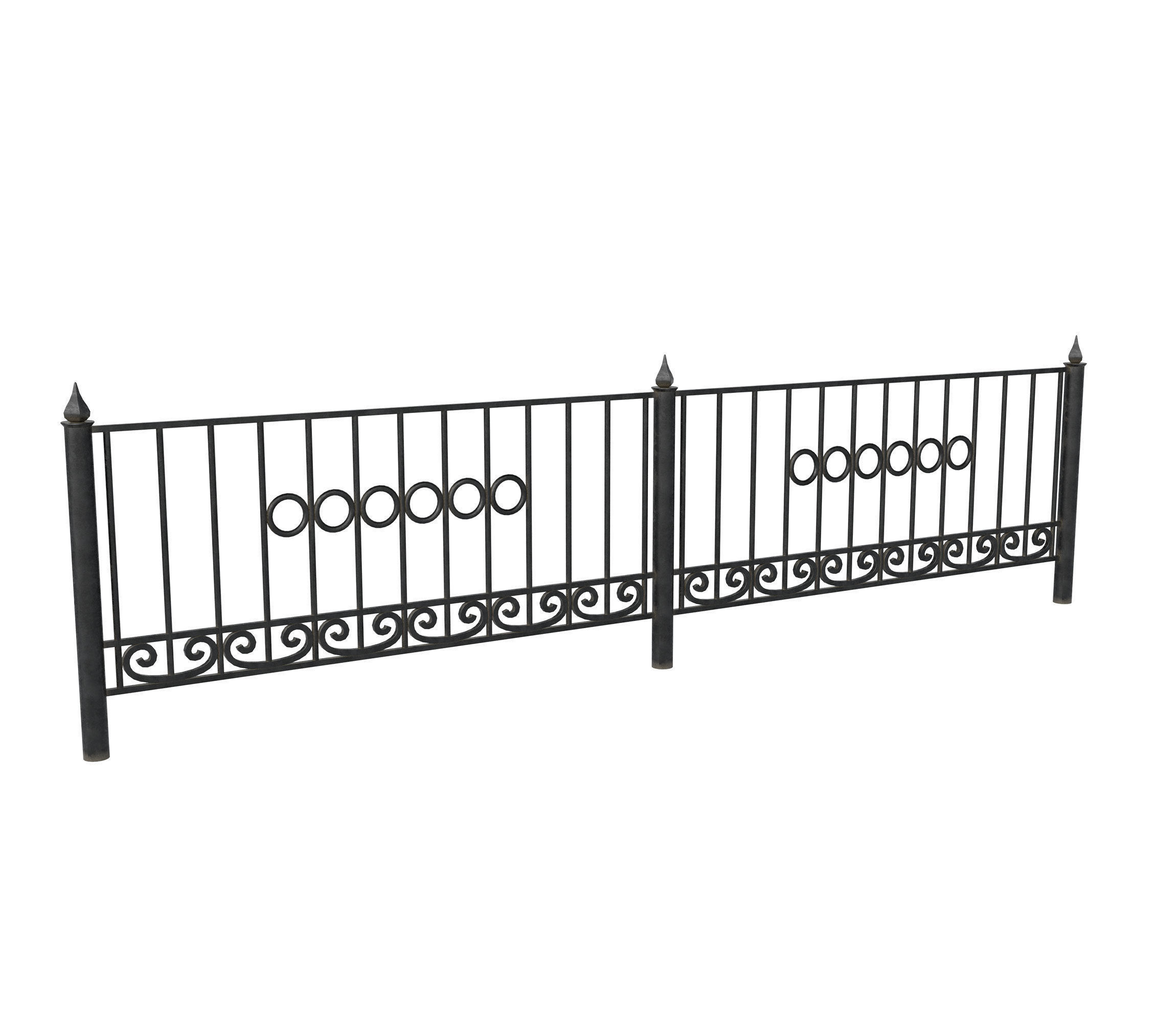 Wrought iron fences 3D model_14