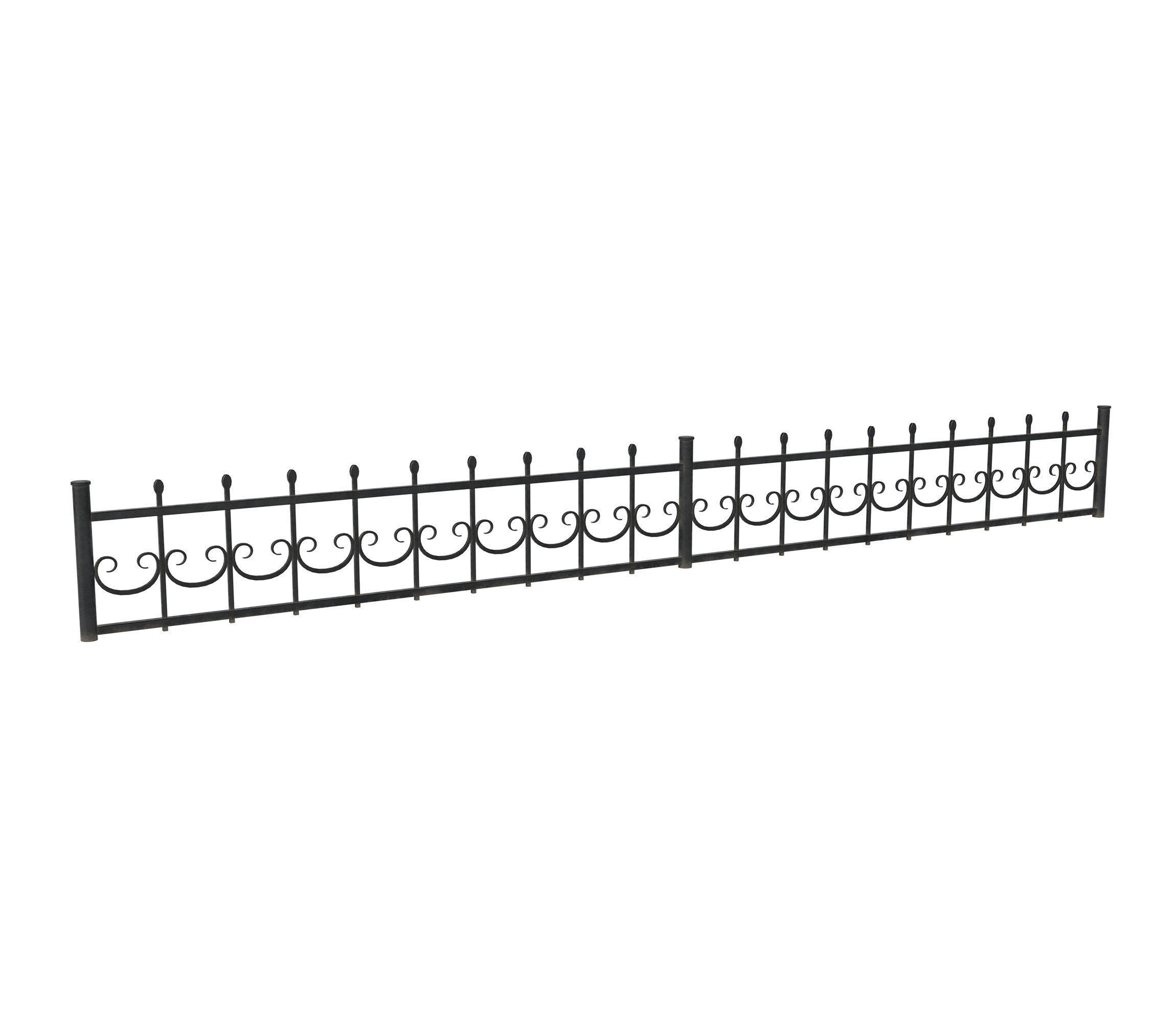 Wrought iron fences 3D model_15