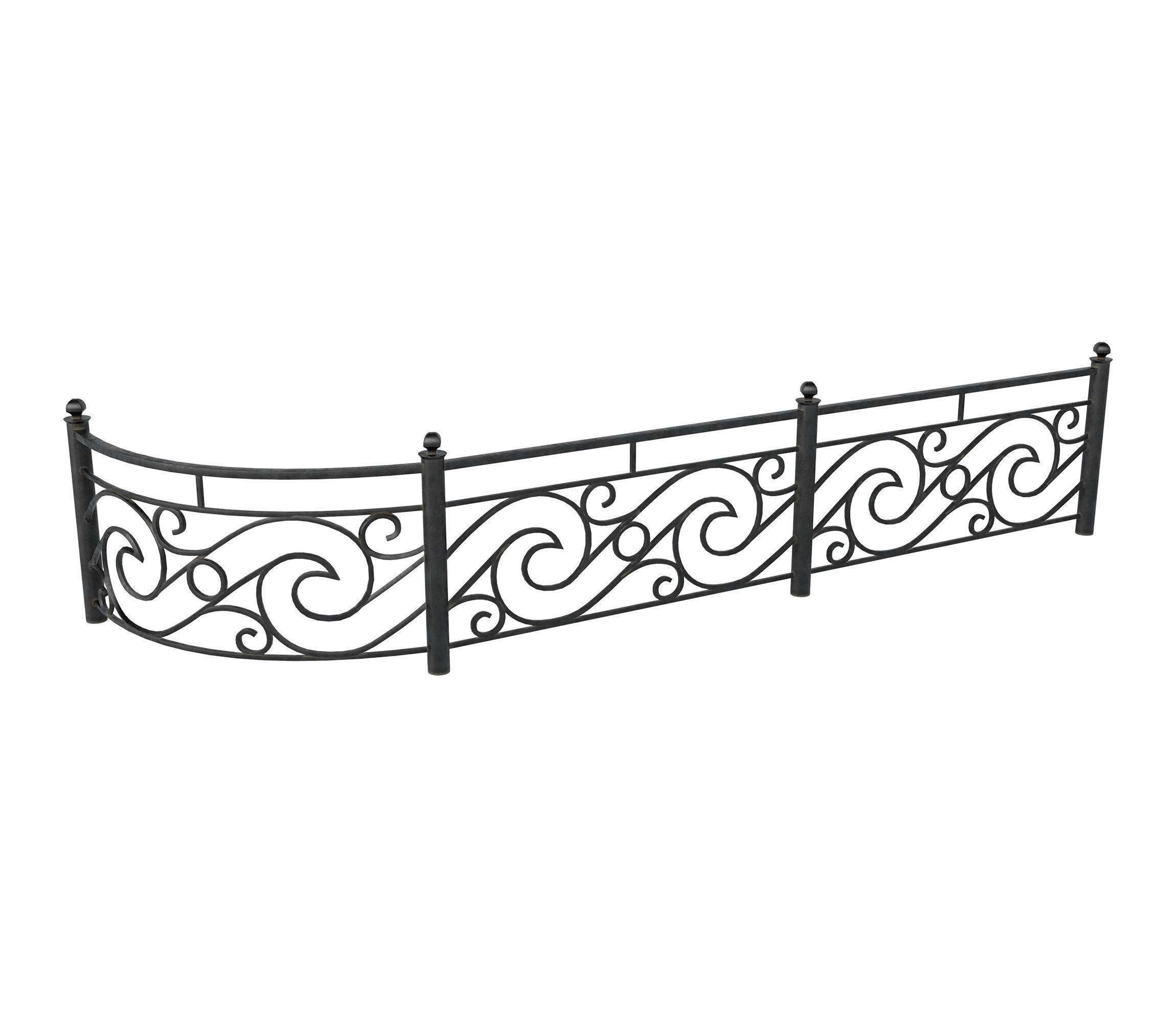 Wrought iron fences 3D model_10