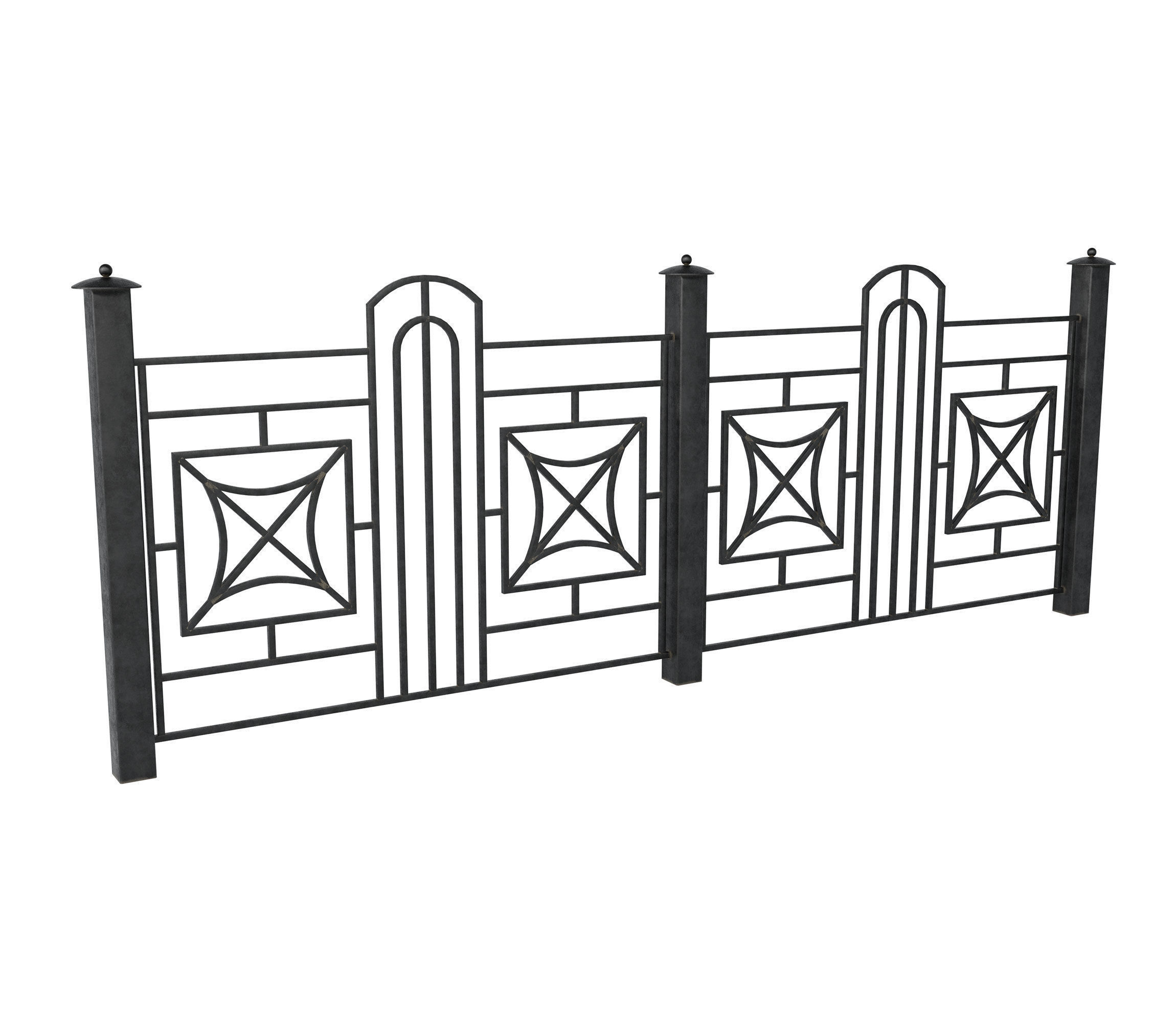 Wrought iron fences 3D model_6