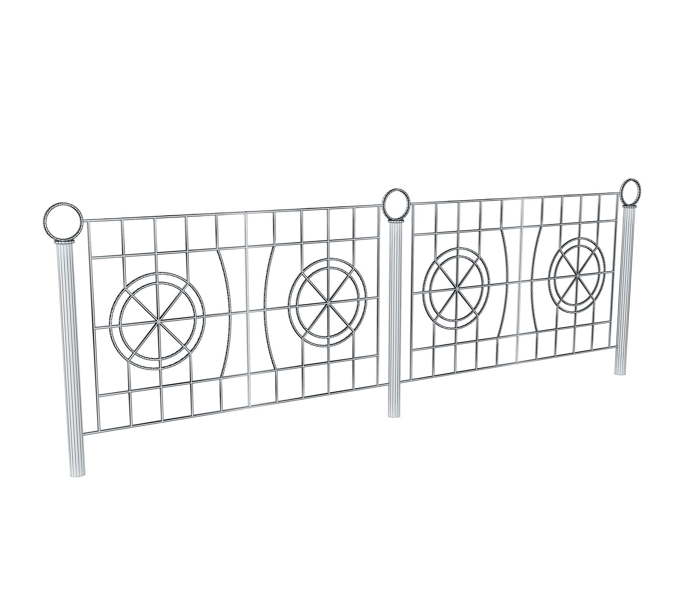 Wrought iron fences 3D model_24