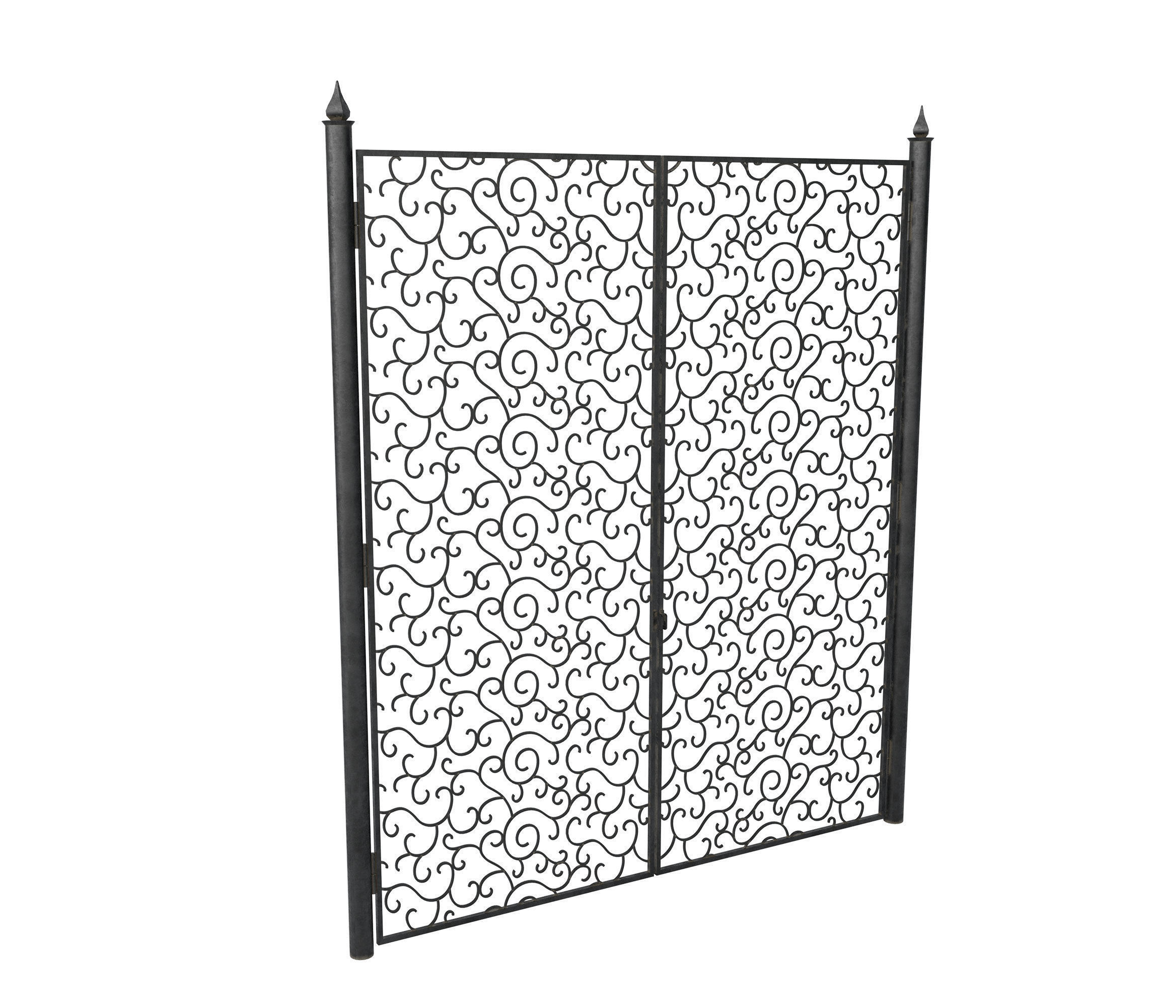 Wrought iron fences 3D model_5