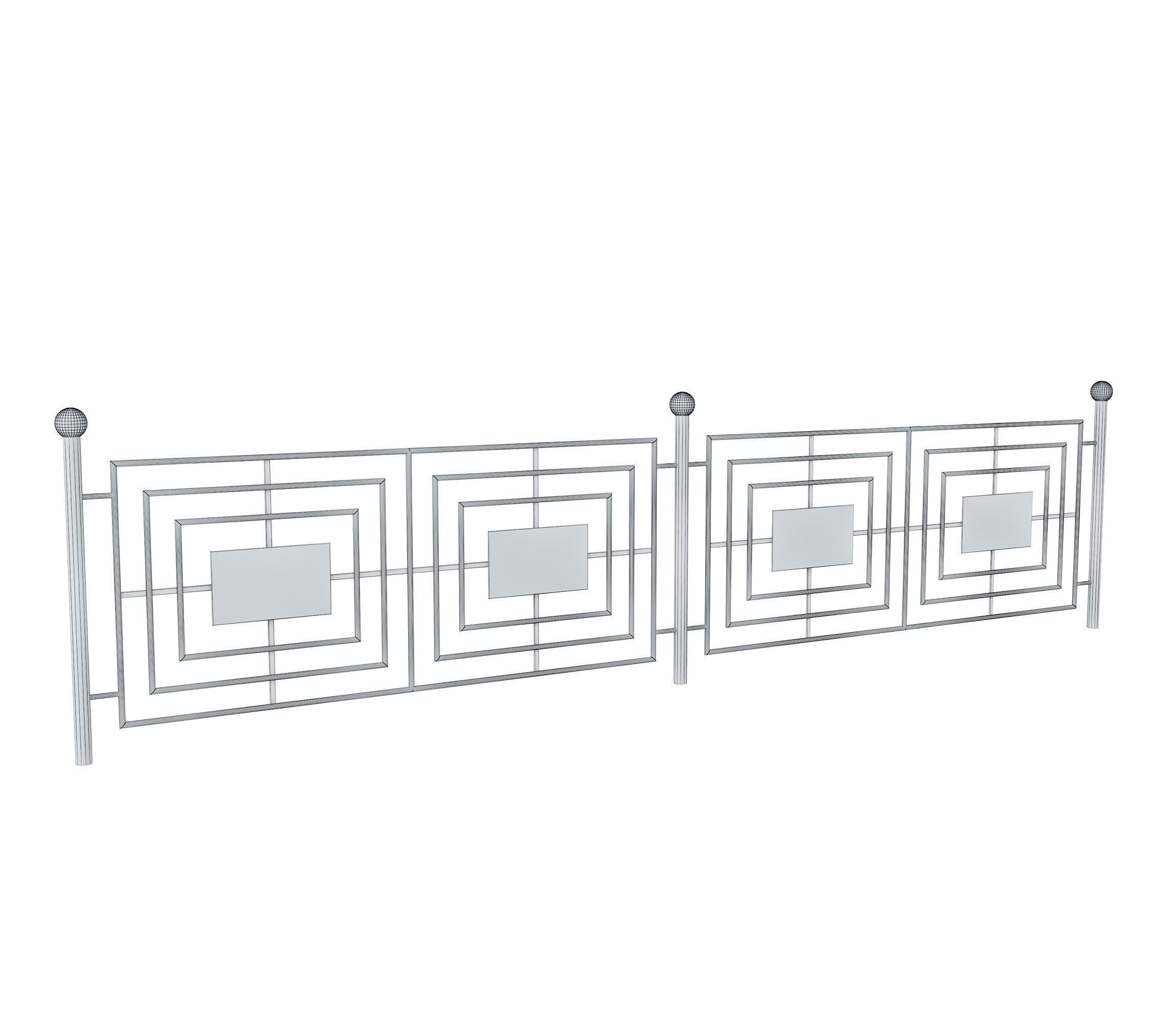 Wrought iron fences 3D model_28