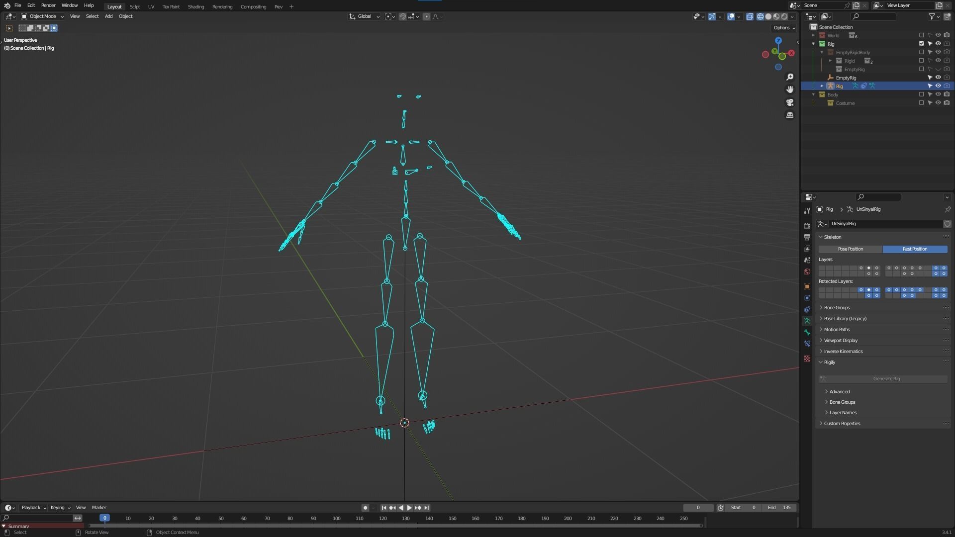 Anime Girl Full Rig    Free VRM Sample 3D model_10