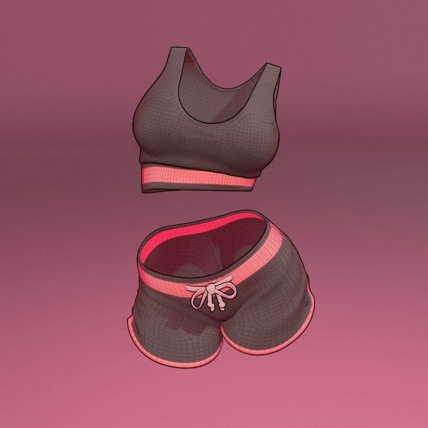 Anime Girl Full Rig    Free VRM Sample 3D model_11