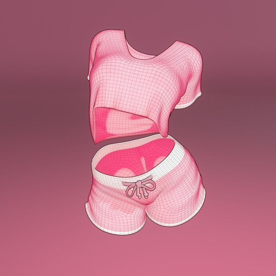 Anime Girl Full Rig    Free VRM Sample 3D model_13