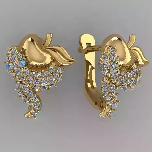 the apple of discord earrings  3D print model