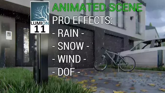 Lumion 11 Cinematics Animated Effects Full Scene Low-poly 3D model