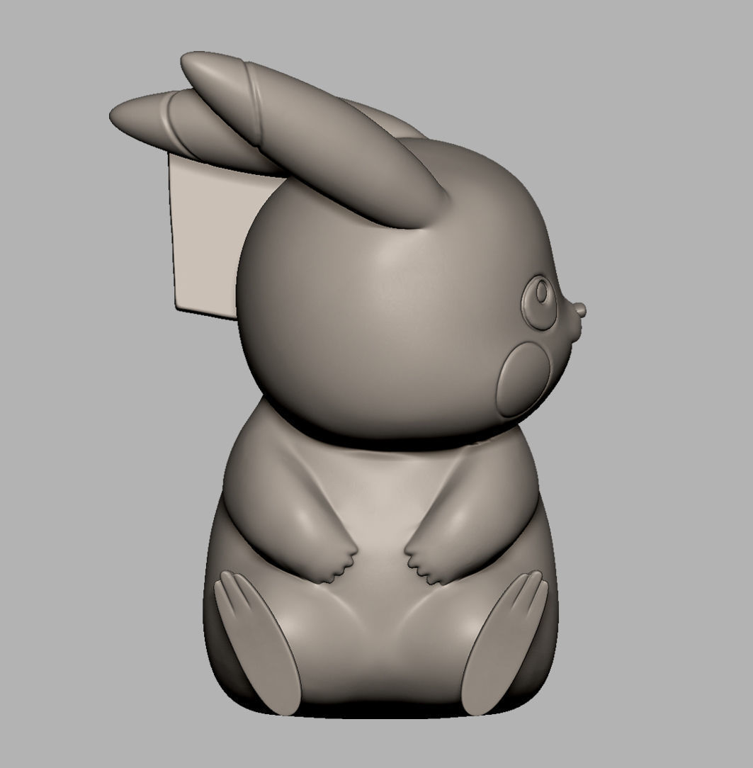 Pikachu winking for 3D printing 3D print model_6