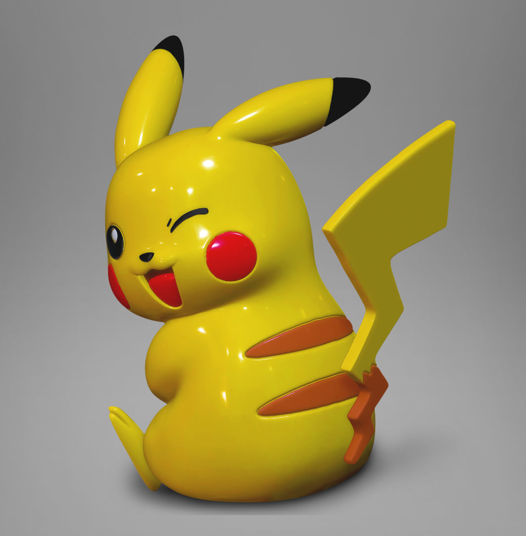 Pikachu winking for 3D printing 3D print model_1