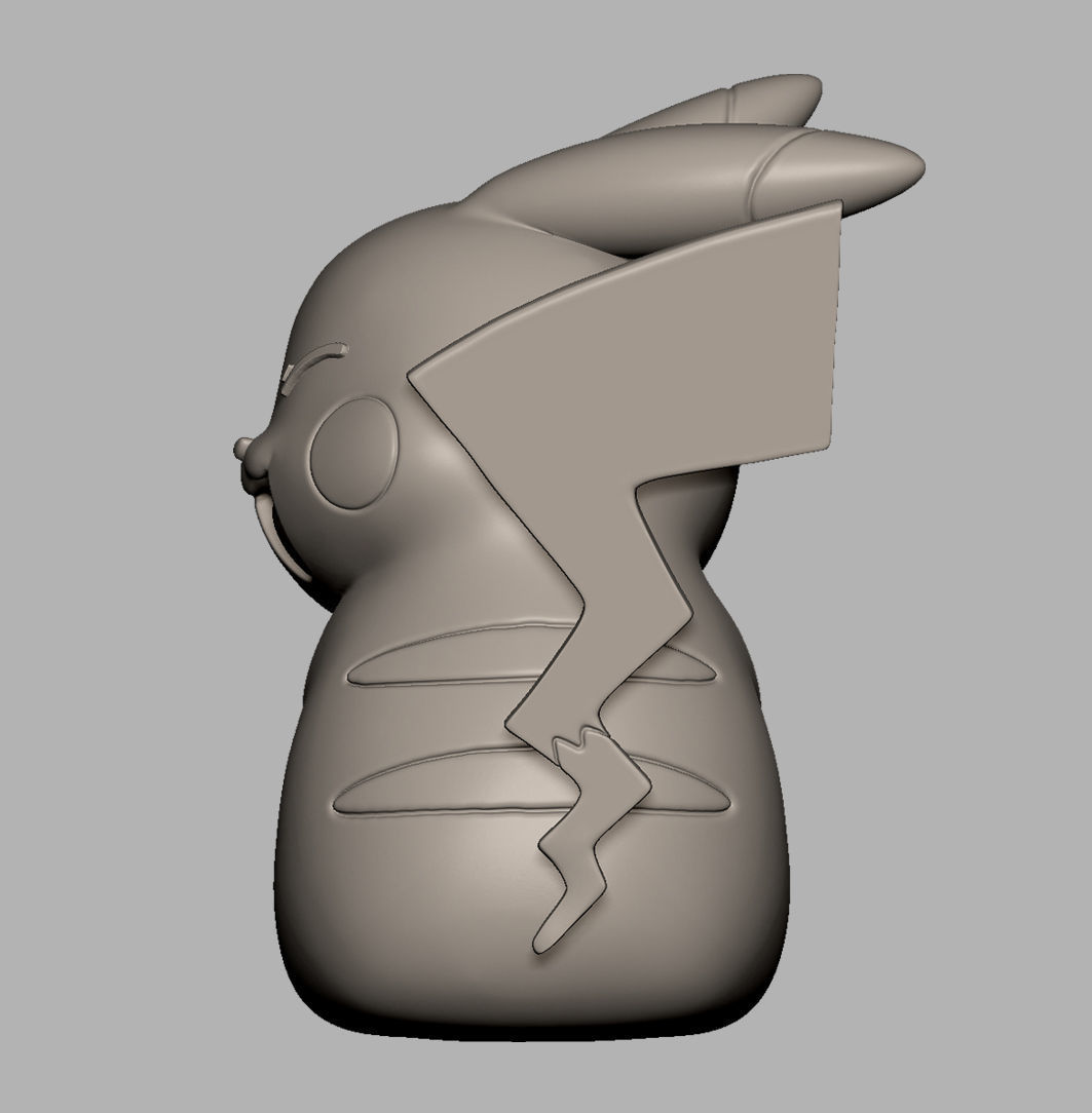 Pikachu winking for 3D printing 3D print model_5