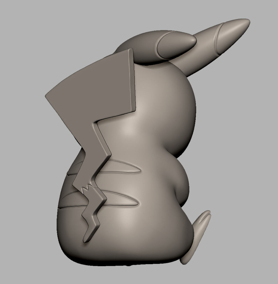 Pikachu winking for 3D printing 3D print model_7