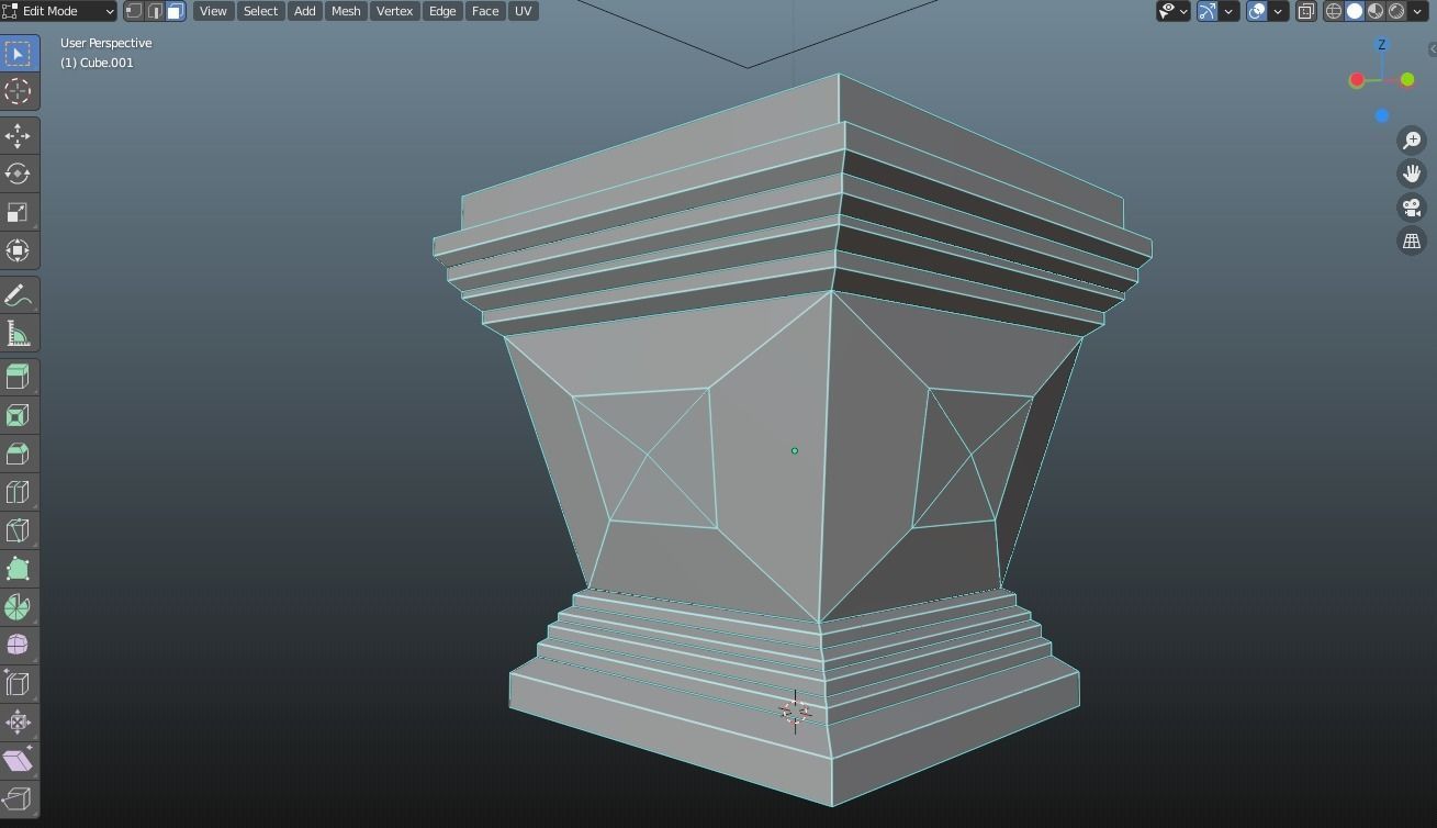 Cubic pot flower plant 3D print model_13