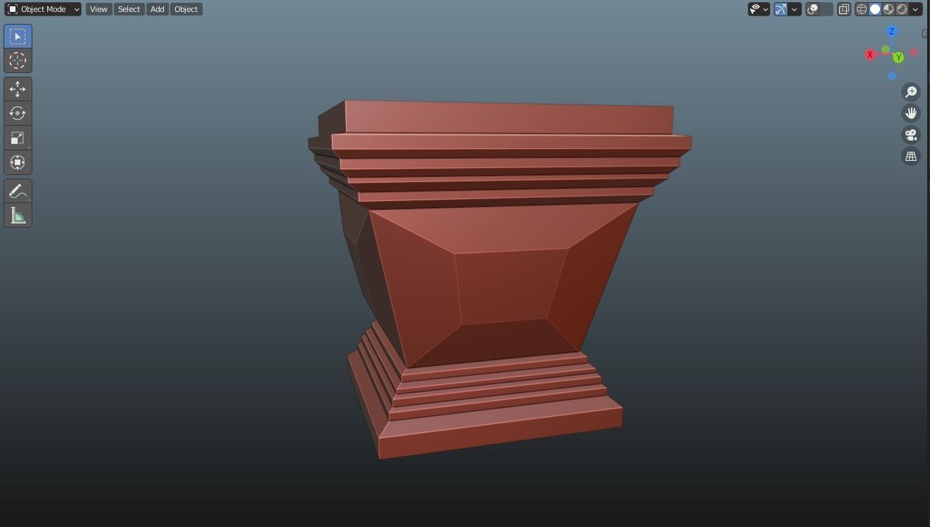 Cubic pot flower plant 3D print model_15