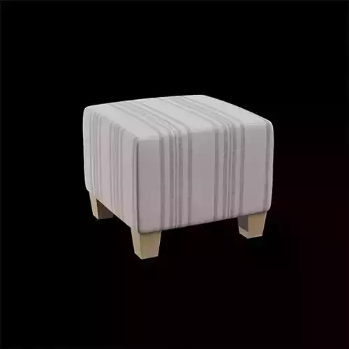 McKenzie Ottoman philip stripe neutral Low-poly 3D model