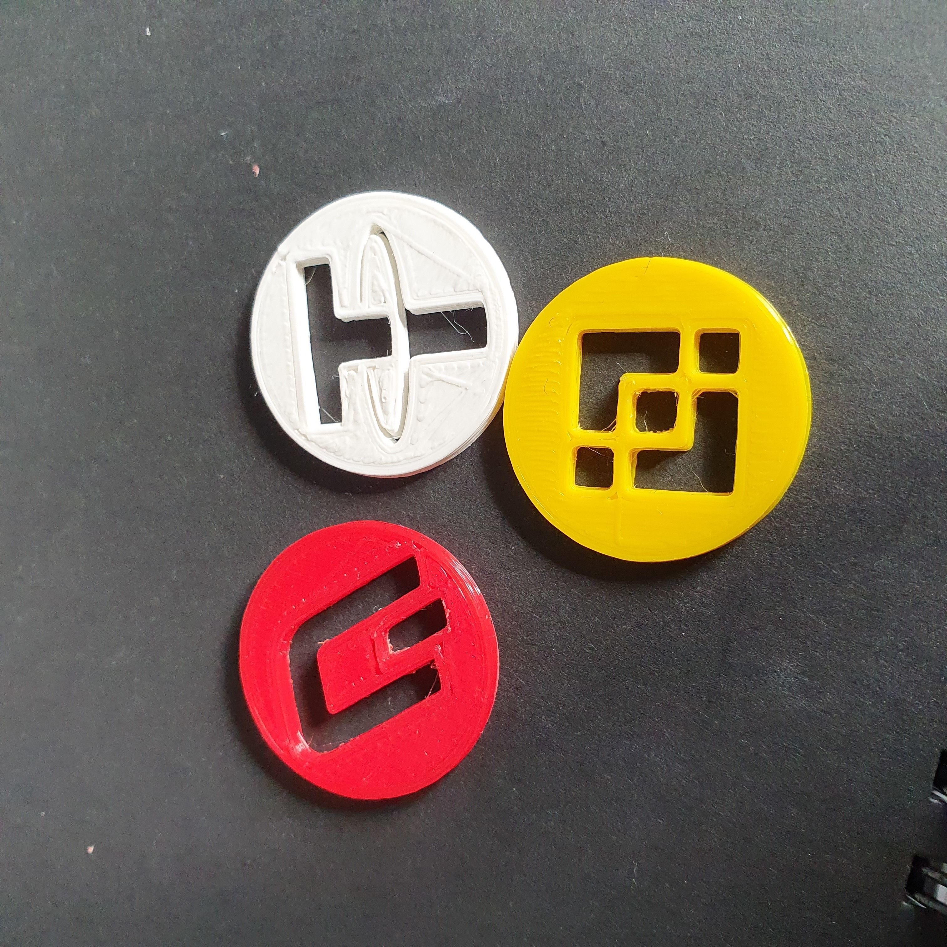 Crypto token coins pack for shopping cart  BTC - LTC - ETH - XRP 3D print model_7