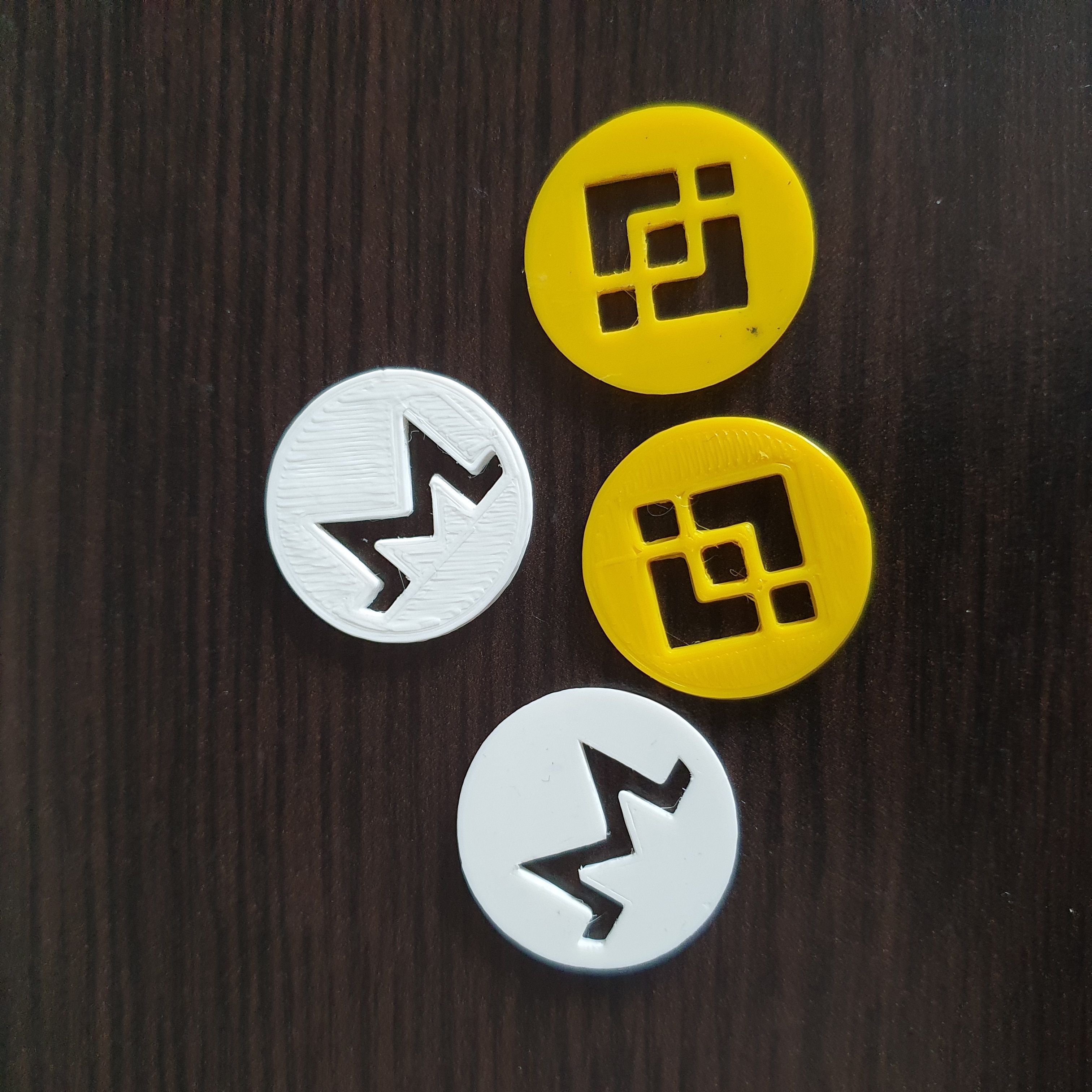 Crypto token coins pack for shopping cart  BTC - LTC - ETH - XRP 3D print model_5