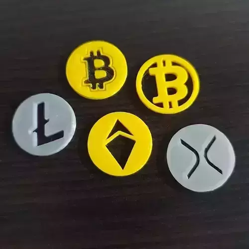 Crypto token coins pack for shopping cart  BTC - LTC - ETH - XRP