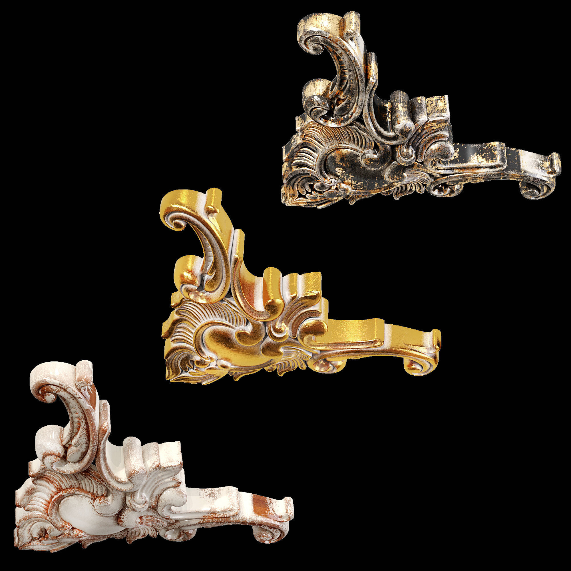 Classic carved 011 3D model_5