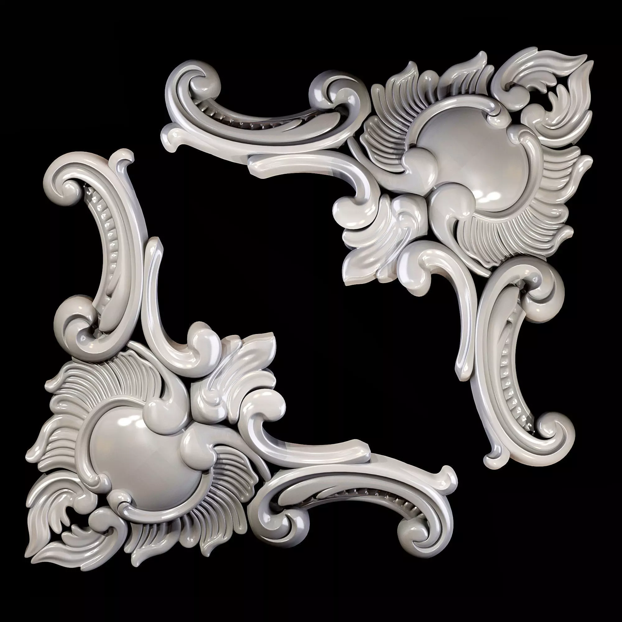 Classic carved 011 3D model_0