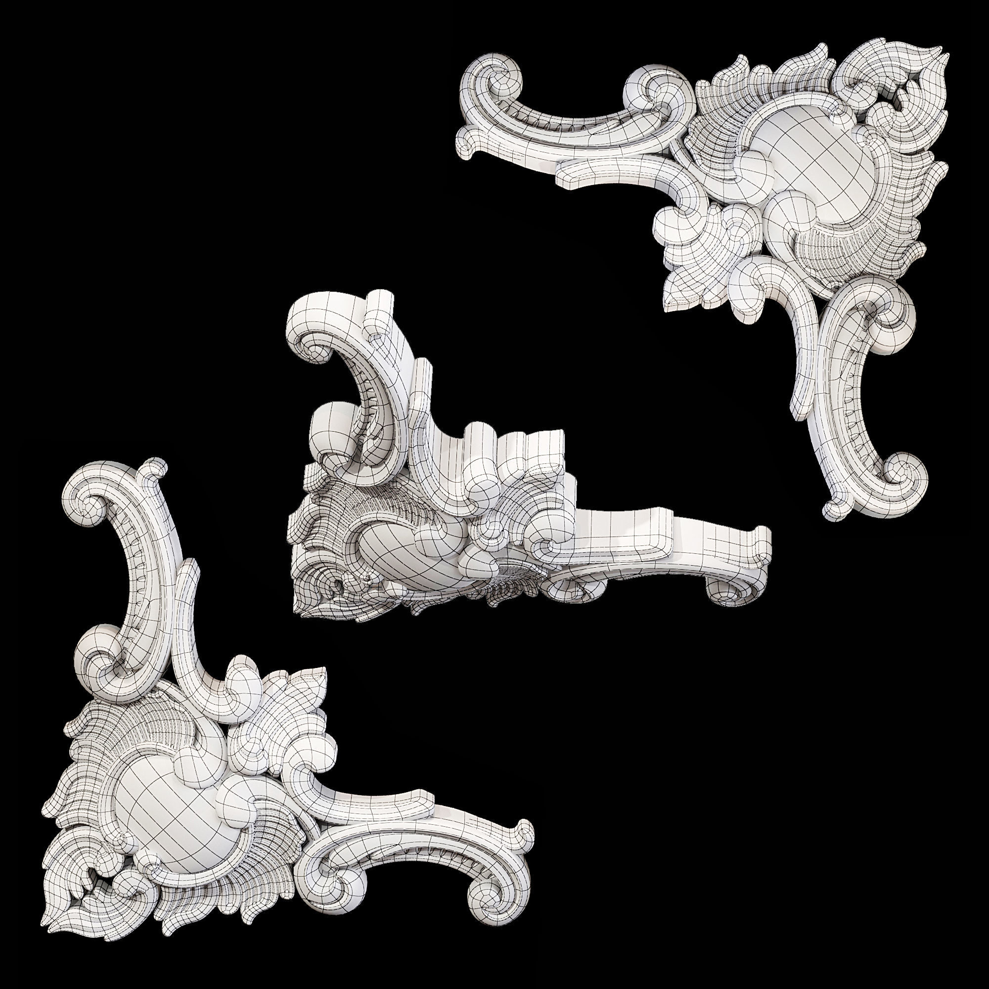 Classic carved 011 3D model_4
