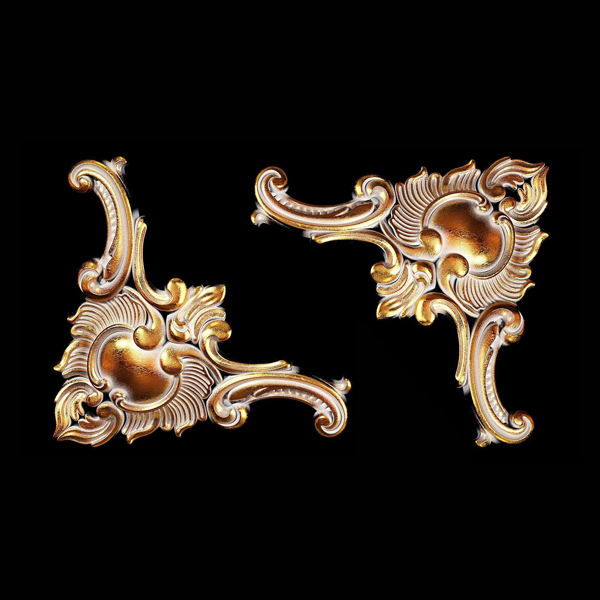 Classic carved 011 3D model_3