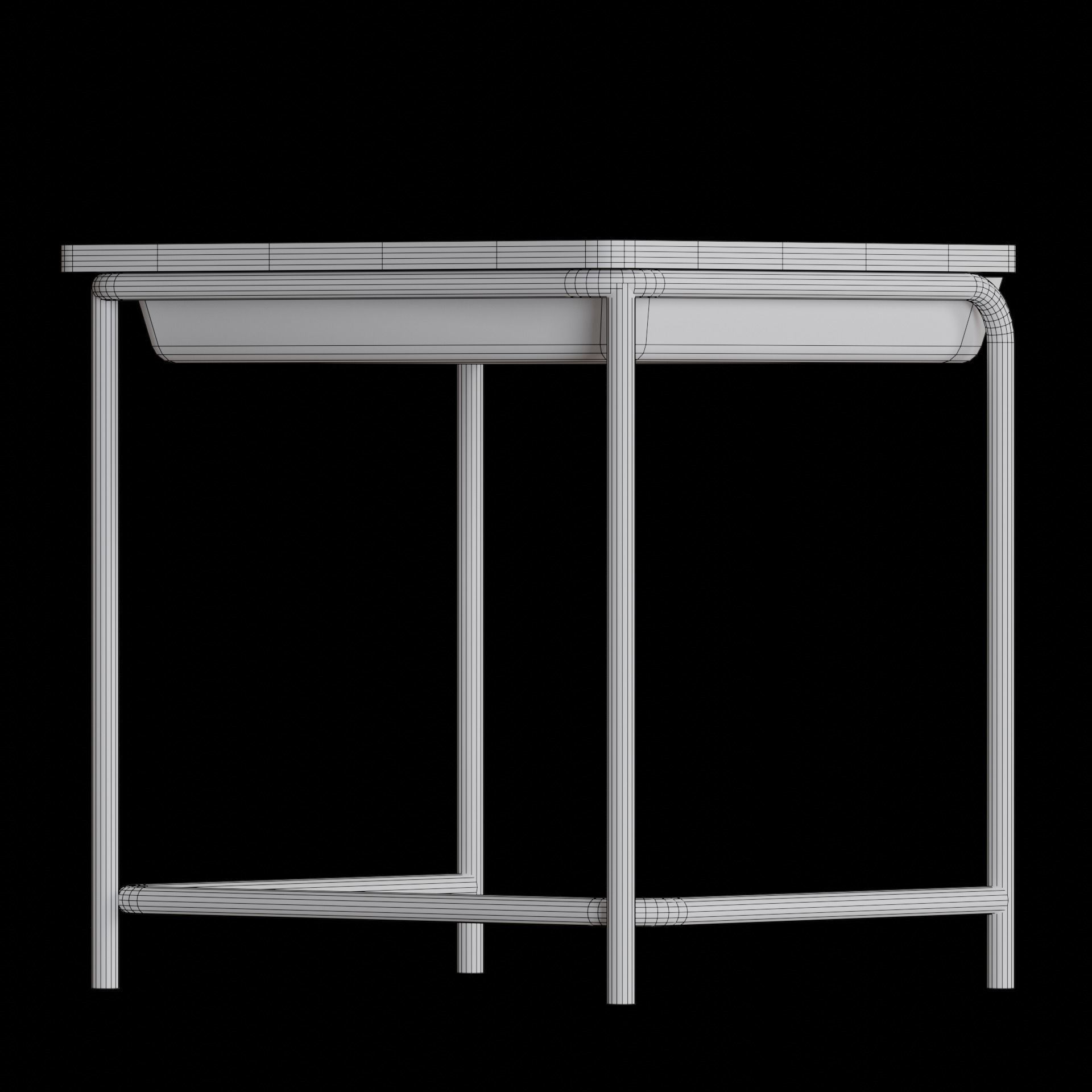 Abandoned School Hallway 3D model_10