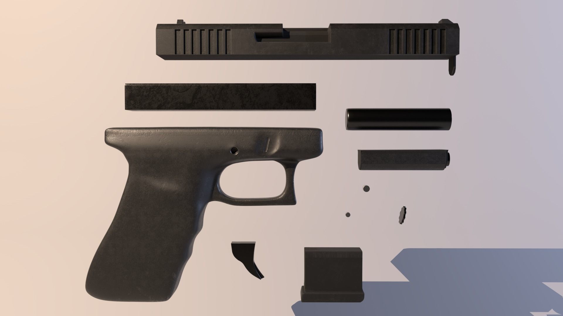 Glock 19 3D model_2