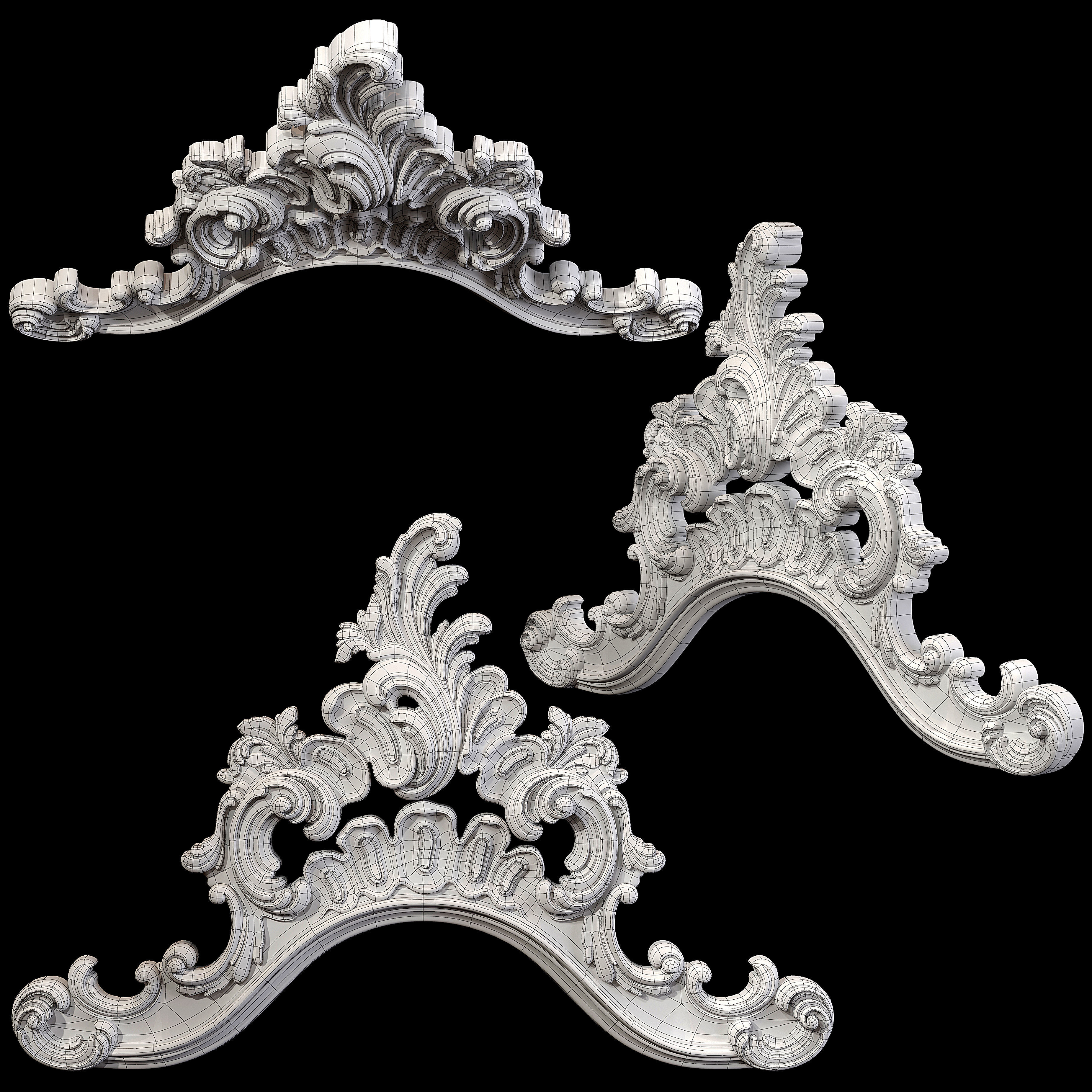 Classic carved 012 3D model_5