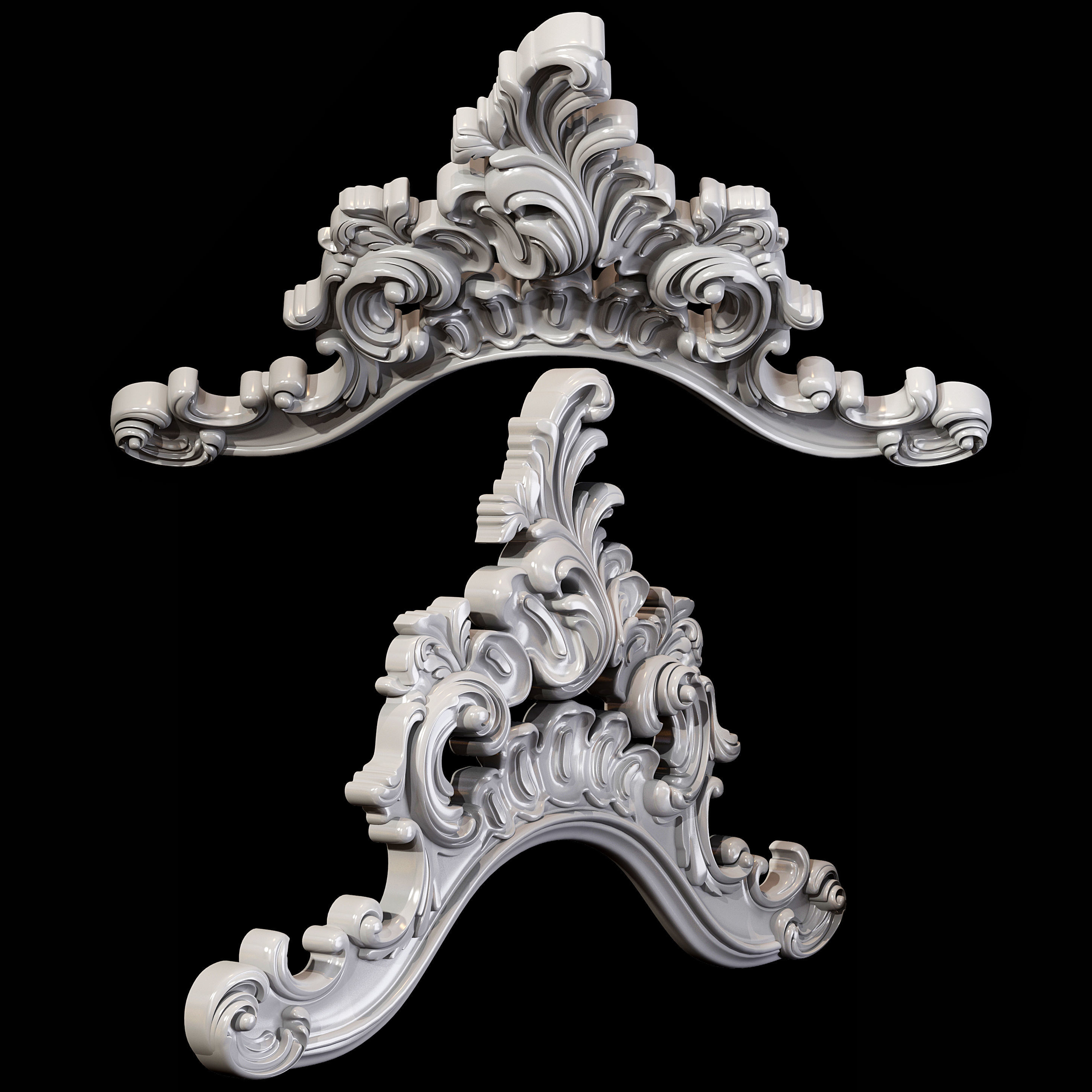 Classic carved 012 3D model_4