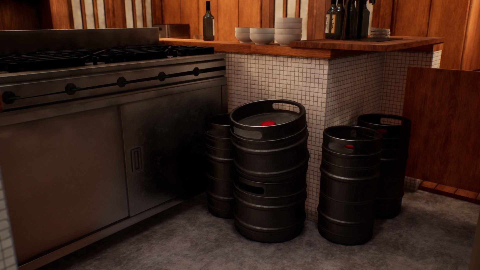 Japanese Izakaya Restaurant 1 - 68 PBR AAA ready models Low-poly 3D model_10