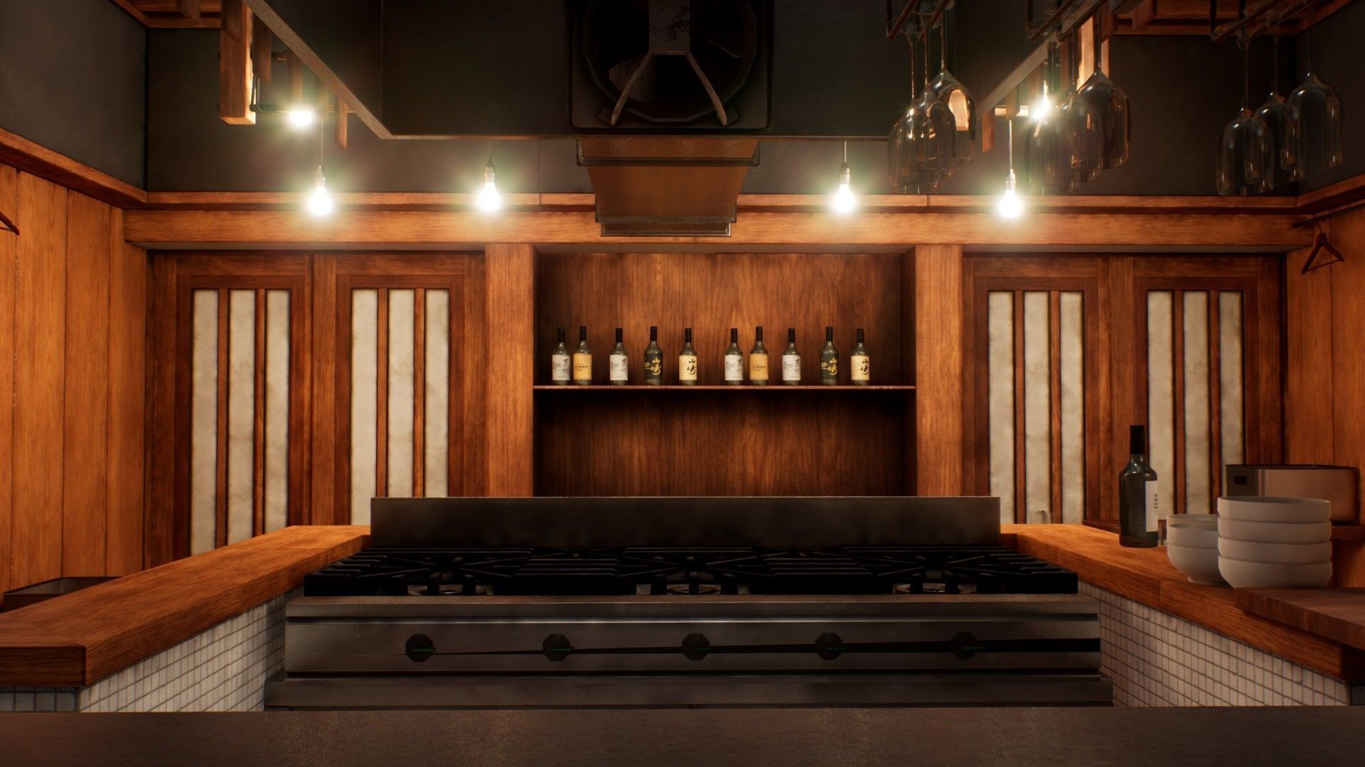 Japanese Izakaya Restaurant 1 - 68 PBR AAA ready models Low-poly 3D model_5