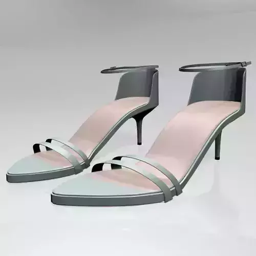 Pointy-Toe Ankle-Strap High-Heel Sandals 02