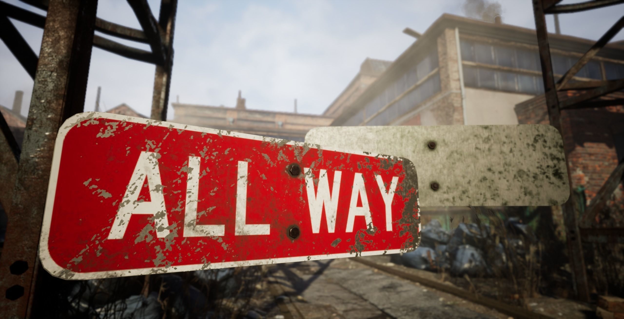 Traffic Sign01 Old Low-poly 3D model_20