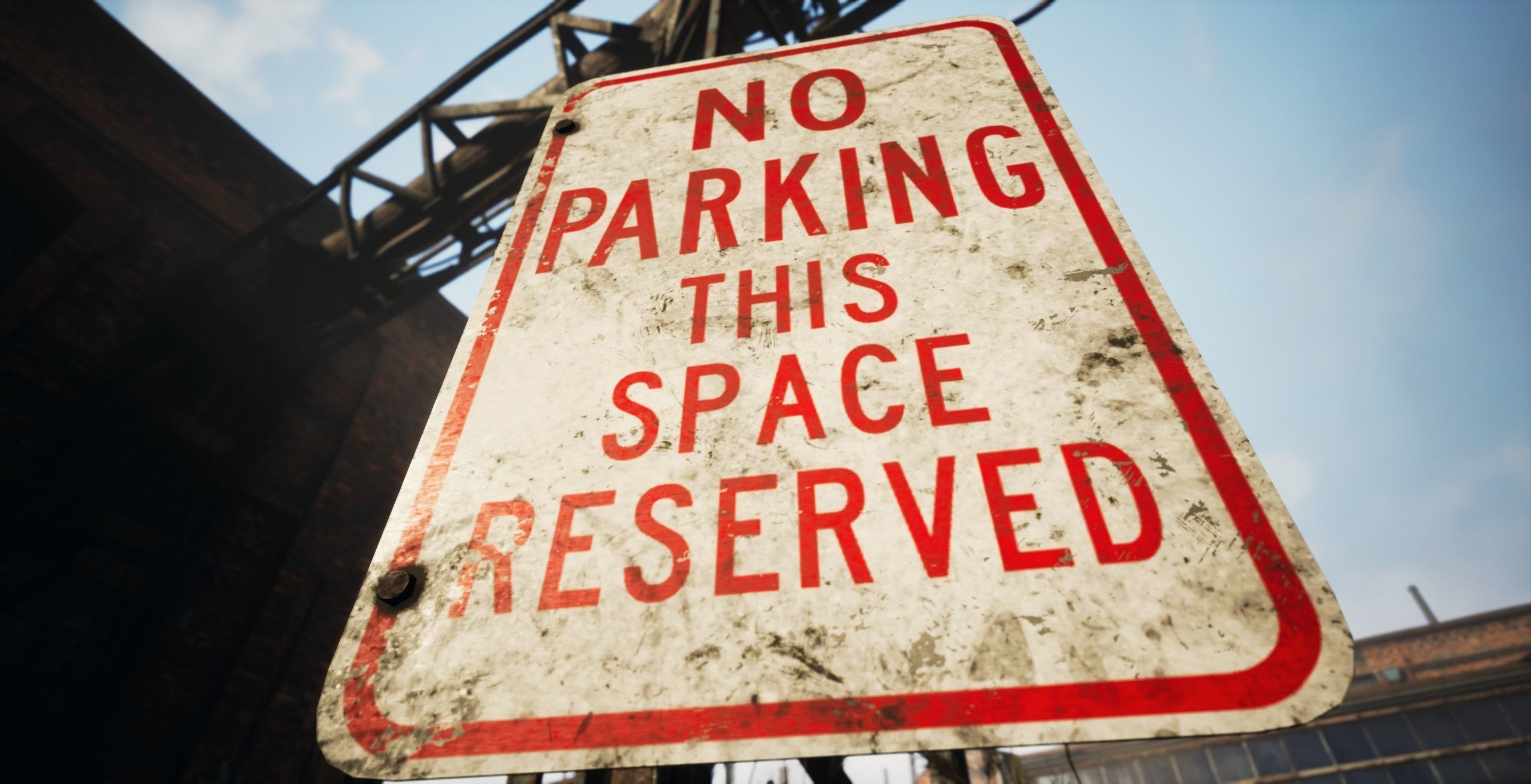 Traffic Sign01 Old Low-poly 3D model_13