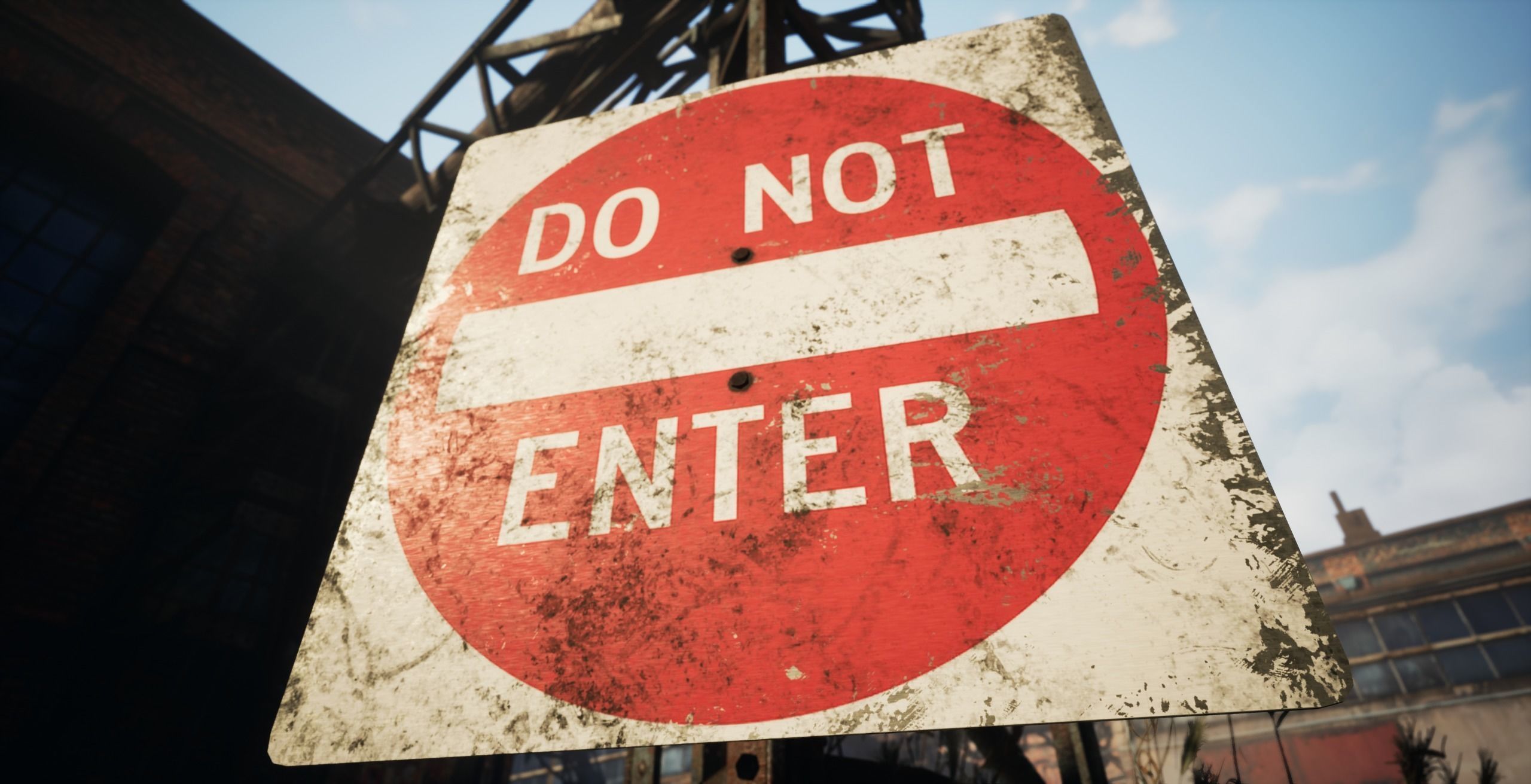 Traffic Sign01 Old Low-poly 3D model_11