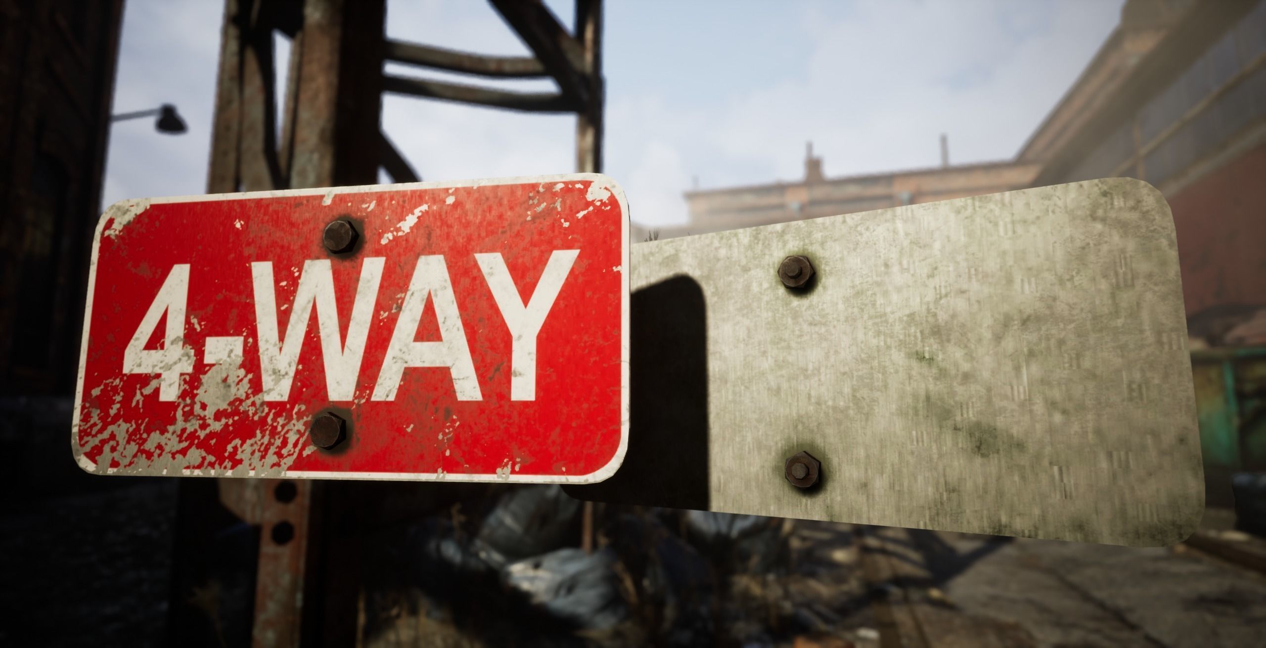 Traffic Sign01 Old Low-poly 3D model_18