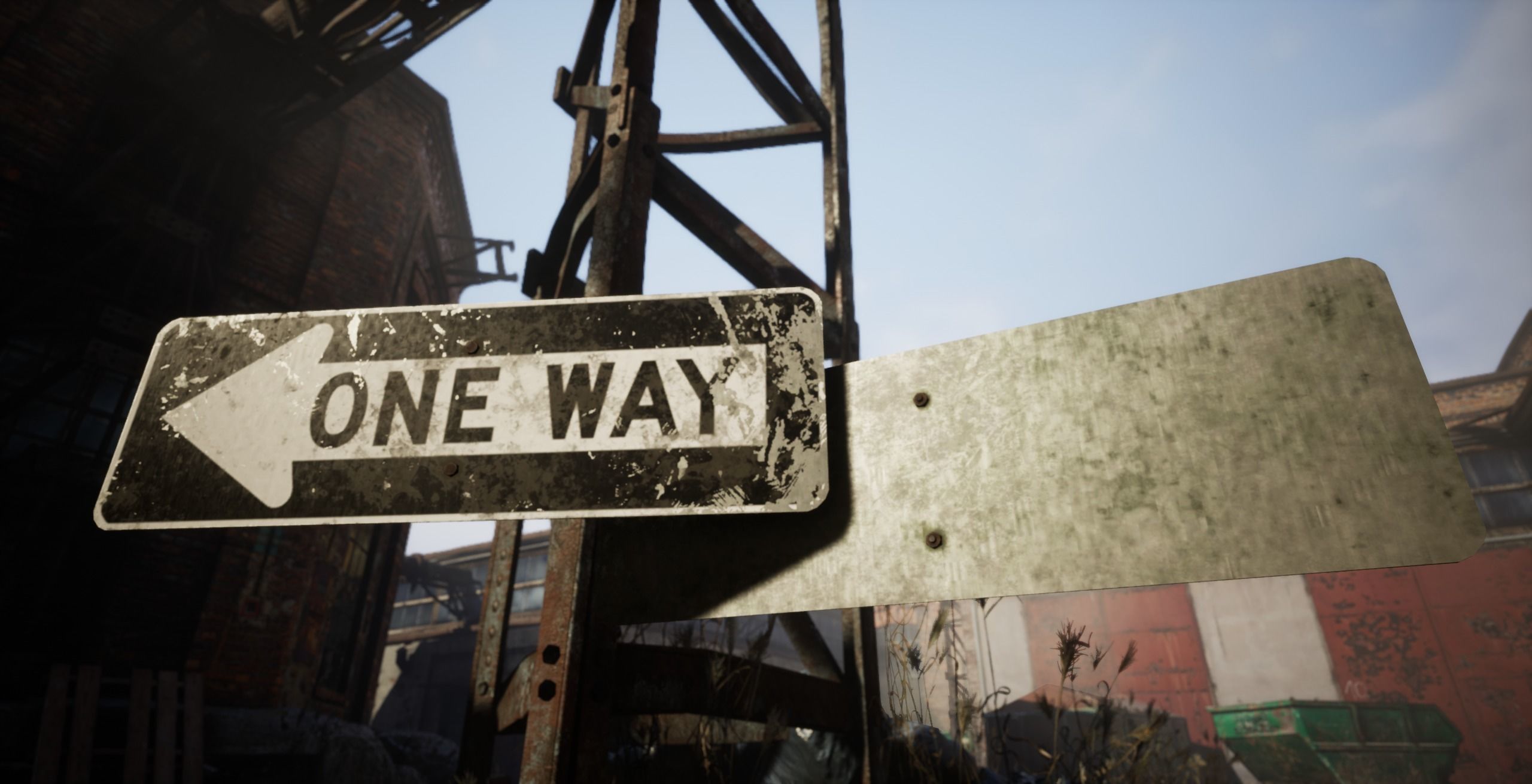 Traffic Sign01 Old Low-poly 3D model_6