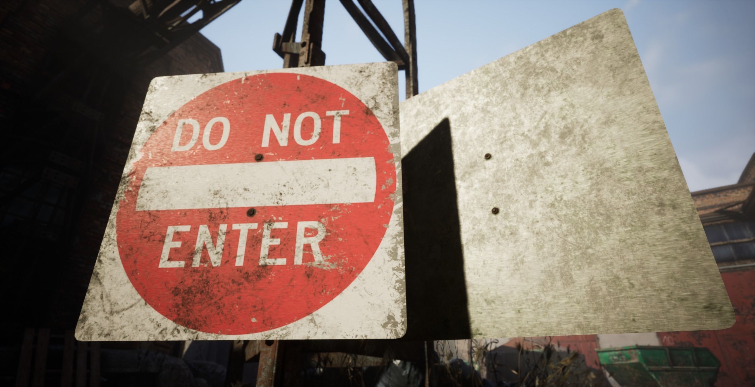 Traffic Sign01 Old Low-poly 3D model_12