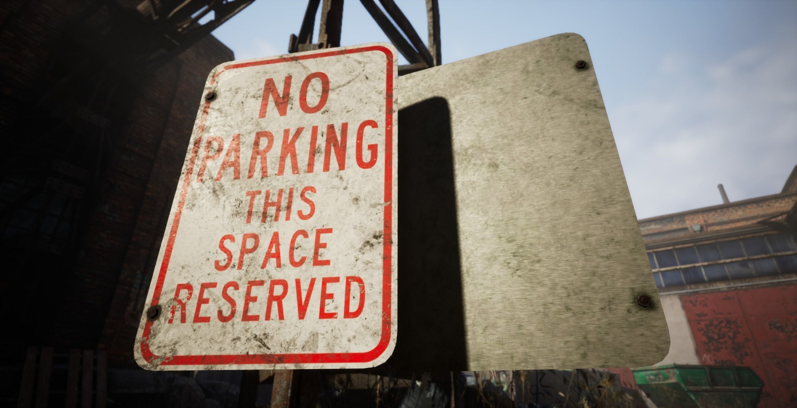 Traffic Sign01 Old Low-poly 3D model_14