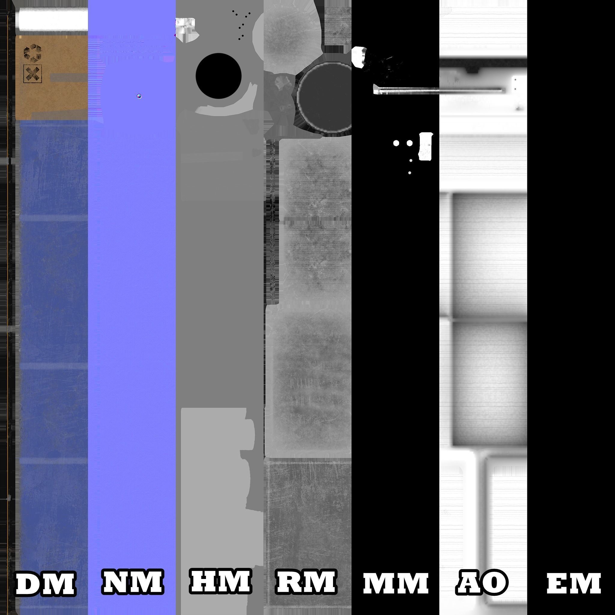 BIG SET WORK TABLE WITH TOOLS Low-poly 3D model_24